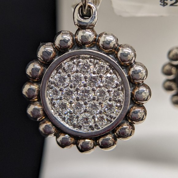 LAGOS Small Caviar Circle Diamond Drop Earrings - Picture 4 of 6